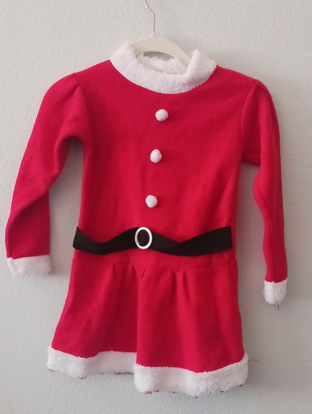 🔴10/$13❗️SALE❗️Kids Red Santa Dress Costume with Faux Fur Trim